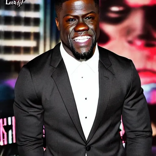 Prompt: kevin hart in the style of tim burton