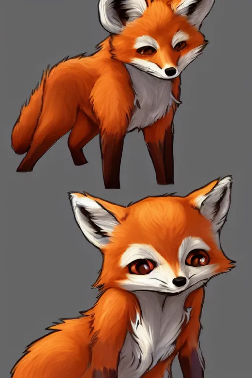 Image similar to a fox fursona, trending on artstation, by kawacy, furry art, digital art