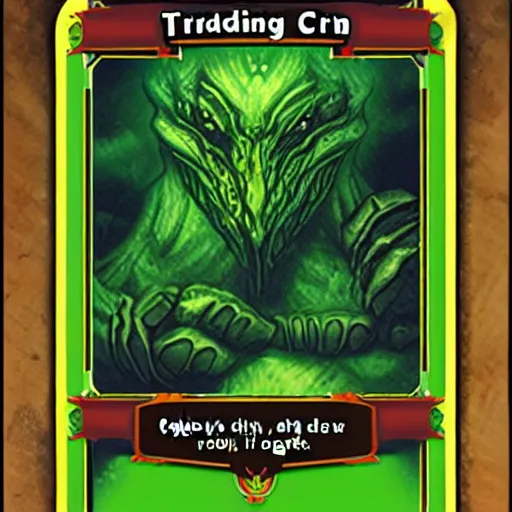 Prompt: a card design for a trading card game, swamp design