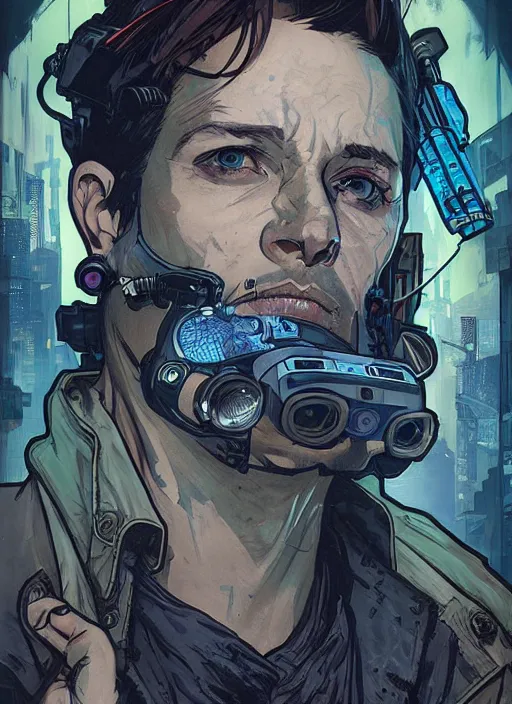 Image similar to cyberpunk detective. portrait by ashley wood and alphonse mucha and laurie greasley and josan gonzalez and james gurney. spliner cell, apex legends, rb 6 s, hl 2, d & d, cyberpunk 2 0 7 7. realistic face. character clothing. vivid color. dystopian setting.