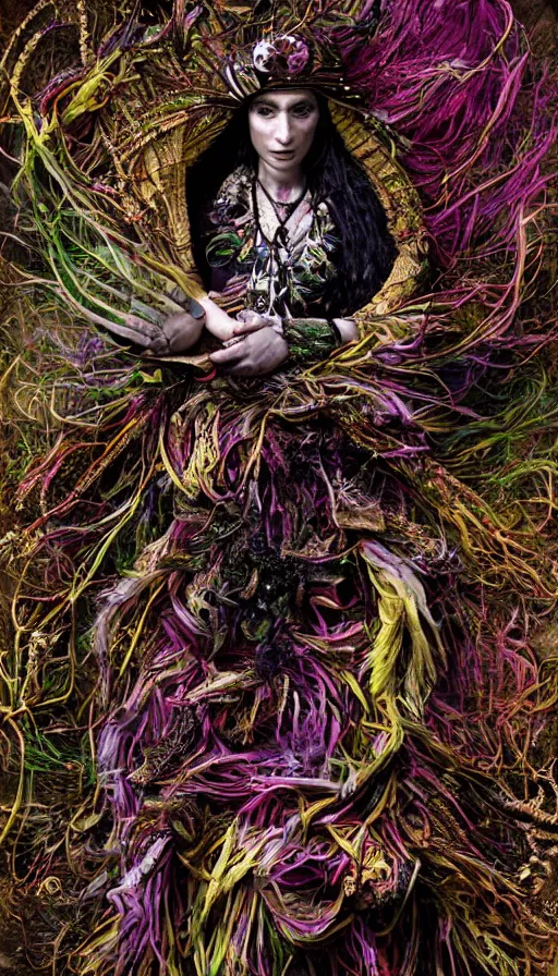 Image similar to portrait of a digital shaman, by kirsty mitchell