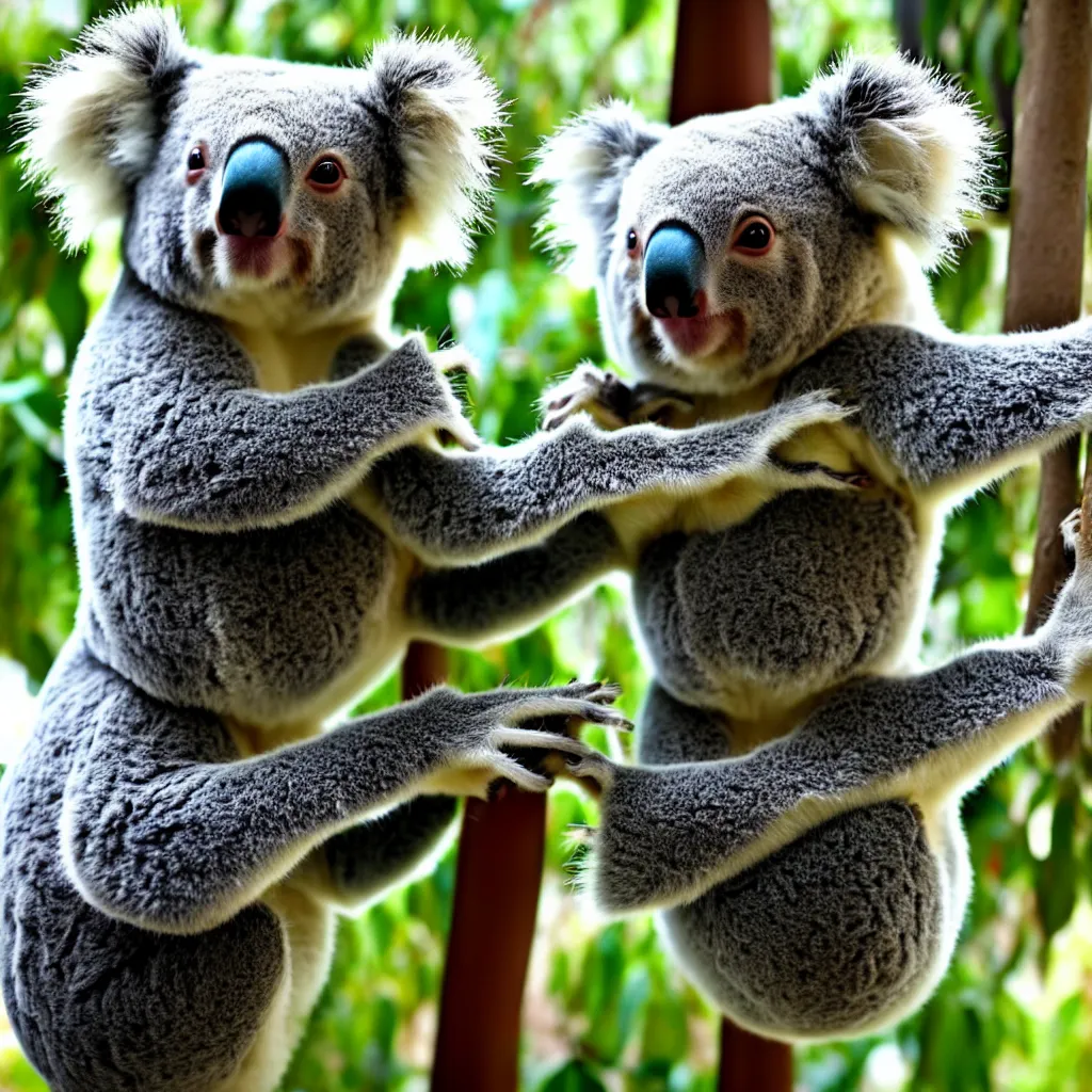 Image similar to koala bear waving hello