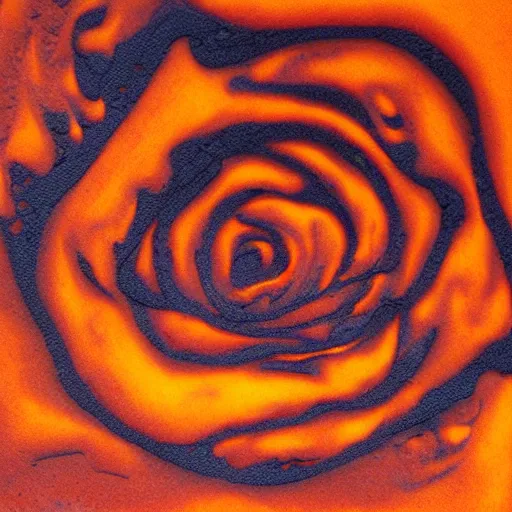 Image similar to rose made of molten lava