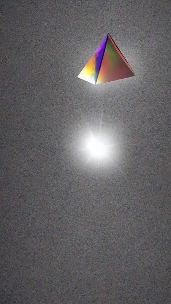 Prompt: a surreal photo of a esoteric prism floating above the ground