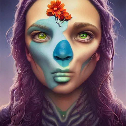 Image similar to an earth elemental portrait, Pixar style by Tristan Eaton Stanley Artgerm and Tom Bagshaw