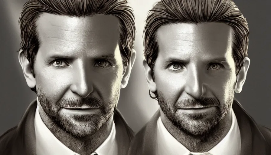 Prompt: Bradley Cooper is a secret agent, hyperdetailed, artstation, cgsociety, 8k