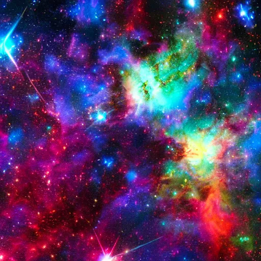 Prompt: a colorful photo of deep space,