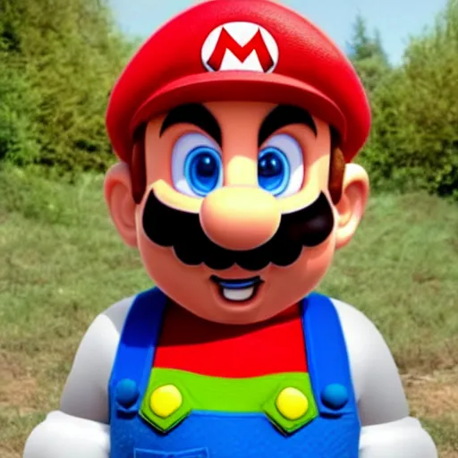 Image similar to super mario in real life, hyper - real, portrait of a human known as mario