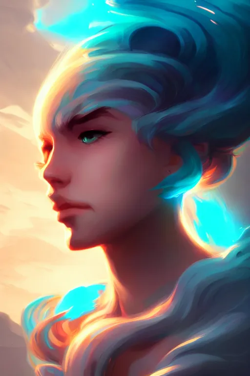 Image similar to the god posideon, ocean wave, portrait, sharp focus, digital art, concept art, dynamic lighting, epic composition, subsurface scattering, trending on artstation, by emylie boivin 1. 0, rossdraws 2. 0