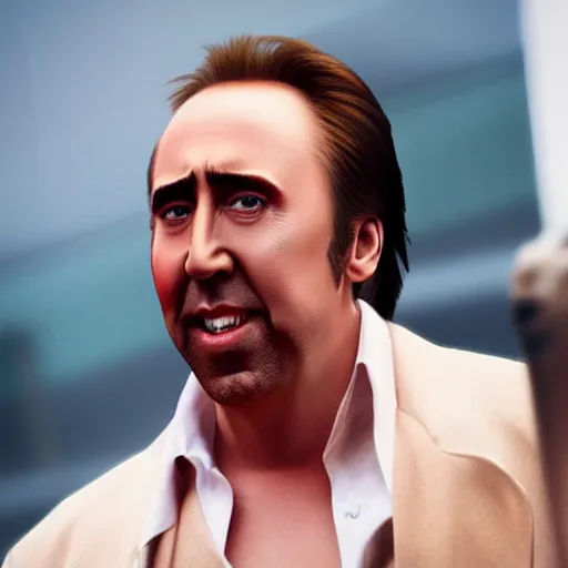 Image similar to a perfectly normal picture of nic cage