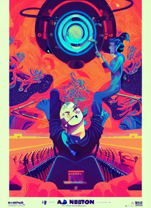 Image similar to concert poster for the band cave in, tristan eaton, victo ngai, artgerm, rhads, ross draws