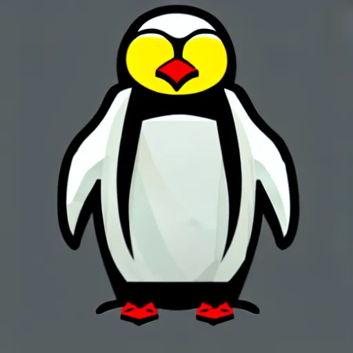Image similar to Anthropomorphic cybertronic penguin
