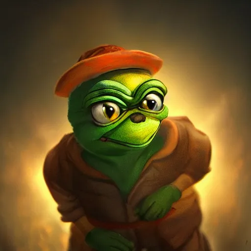 Prompt: pepe the miner, realistic, detailed, photography, artstation, dramatic light