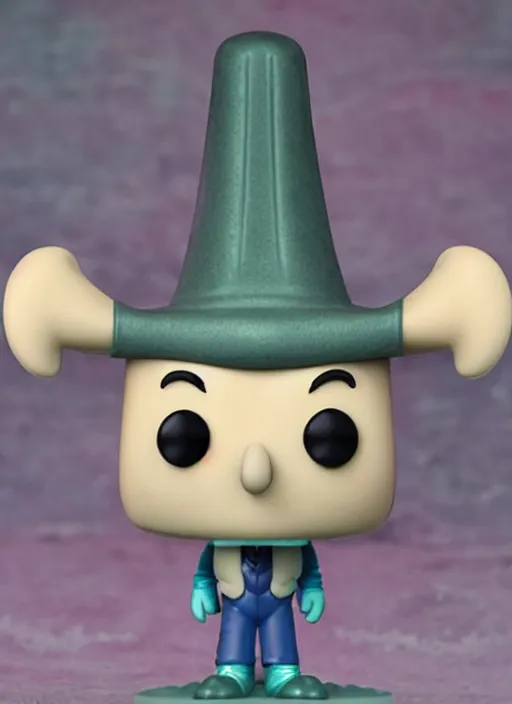 Image similar to funko pop figure of handsome squidward