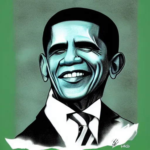 Image similar to Obama as the hulk