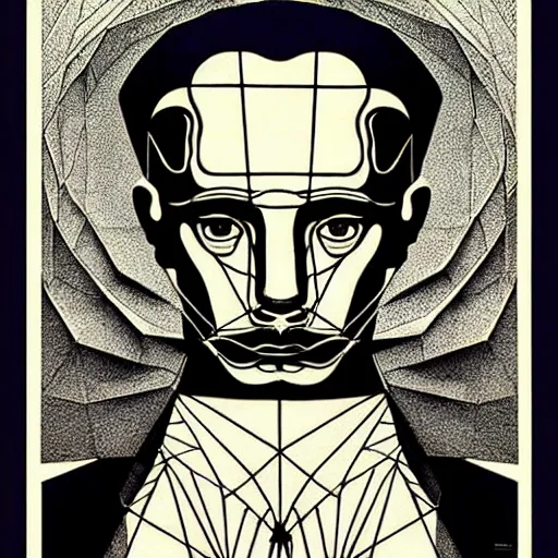 Image similar to dry needle print polish poster conceptual figurative post - morden monumental portrait made by escher, highly conceptual figurative art, intricate detailed illustration, controversial poster art, polish poster art