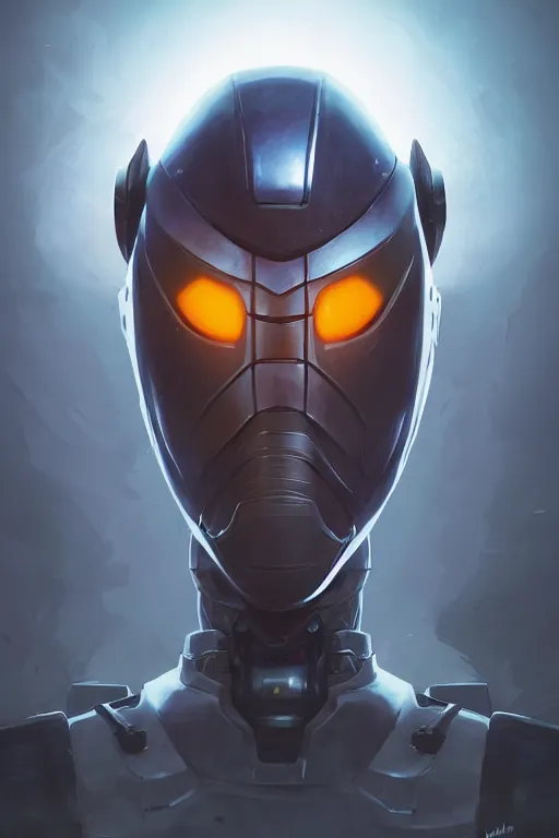 Image similar to epic mask helmet robot ninja portrait stylized as fornite style game design fanart by concept artist gervasio canda, behance hd by jesper ejsing, by rhads, makoto shinkai and lois van baarle, ilya kuvshinov, rossdraws global illumination radiating a glowing aura global illumination ray tracing hdr render in unreal engine 5