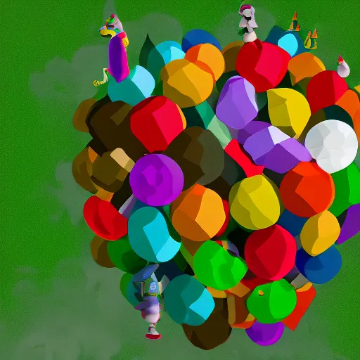 Prompt: photorealistic katamari damacy