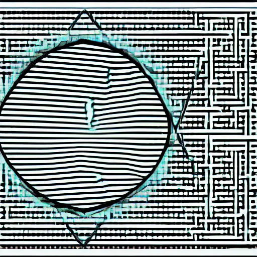 Prompt: geometry drawings with glitch effect medium shot of mysterious object digital illustration by tim doyle