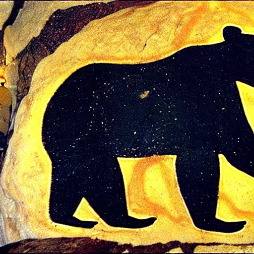 Image similar to bear - god, chauvet cave art