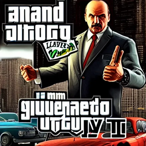 Image similar to Alexander Lukashenko in Grand Theft Auto IV artwork