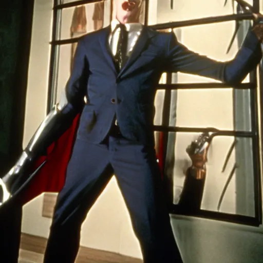 Prompt: Patrick Batman in American psycho