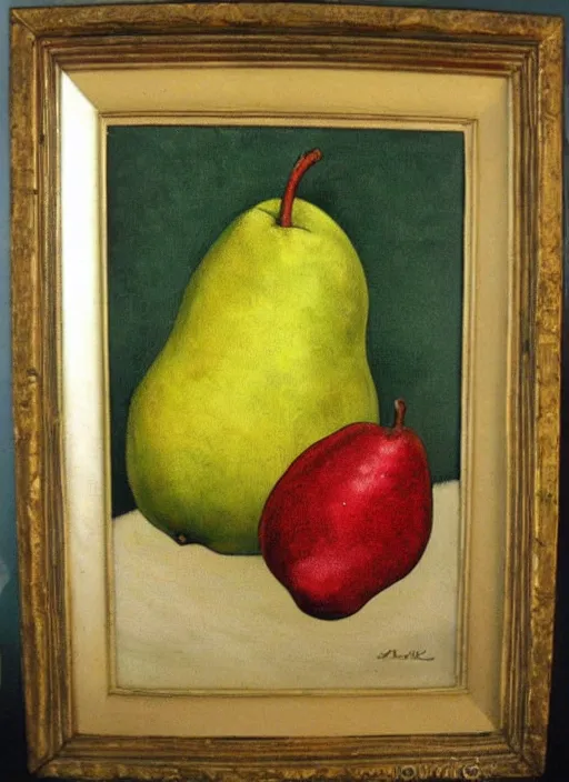 Image similar to vintage beautiful painting of mother's touch pear