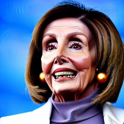 Image similar to nancy pelosi in the style of a pixar movie character