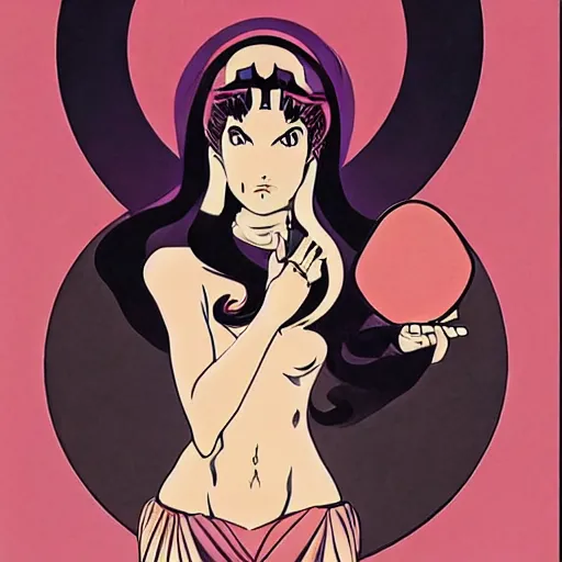 Image similar to hecate goddess, symbolic, super detailed, by hiroshi nagai, shotaro ishinomori, by ilya kuvshinov