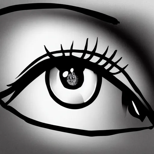 Image similar to illustration of a girls eyes with tears in them, highly detailed, realistic