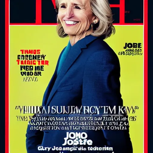 Image similar to cover of time magazine featuring female joe biden