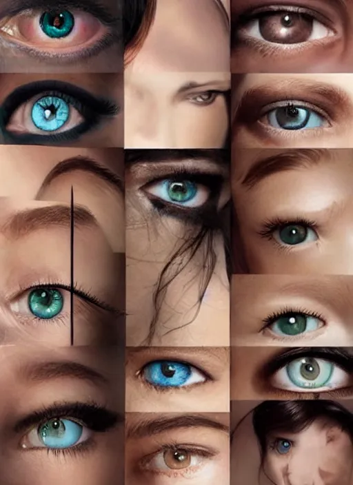 Prompt: style sheets, portraits of a stunningly beautiful eyes, 🧑