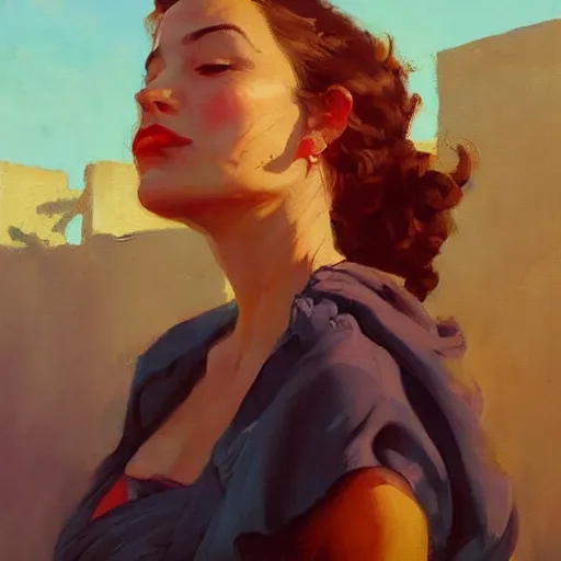 Image similar to greg manchess portrait painting of folk singer, medium shot, asymmetrical, profile picture, organic painting, sunny day, matte painting, bold shapes, hard edges, street art, trending on artstation, by huang guangjian and gil elvgren and sachin teng