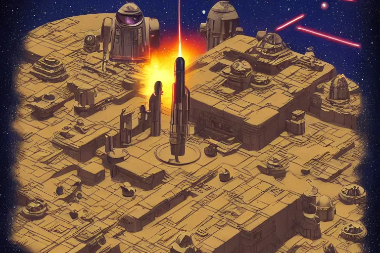 Prompt: star wars tatooine, in the style of sid check and alicia austin and glenn chadbourne, trending on artstation, soft illumination isometric view cottagecore, final, multiple exposure, polaroid, jugendstil