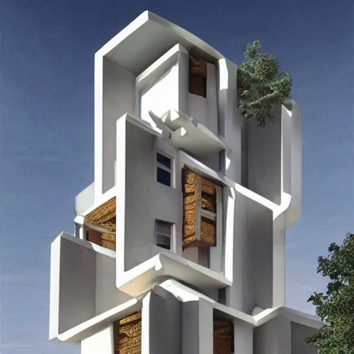 Prompt: building - contemporary architecture inspired by slavic traditional decorative art, hyper realistic illustration