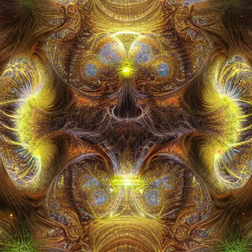 Image similar to fantasy art hyper realistic ai created interesting bizarre fractal fantastic art from imaginary mind, award winning best ultra detailed magnificent