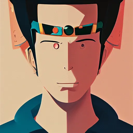 Image similar to face icon stylized minimalist space dandy, loftis, cory behance hd by jesper ejsing, by rhads, makoto shinkai and lois van baarle, ilya kuvshinov, rossdraws global illumination