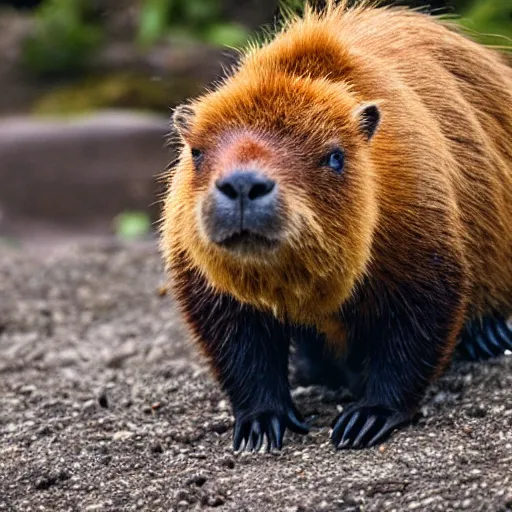 Image similar to a gummy bear but it ’ s a capybara instead of a bear