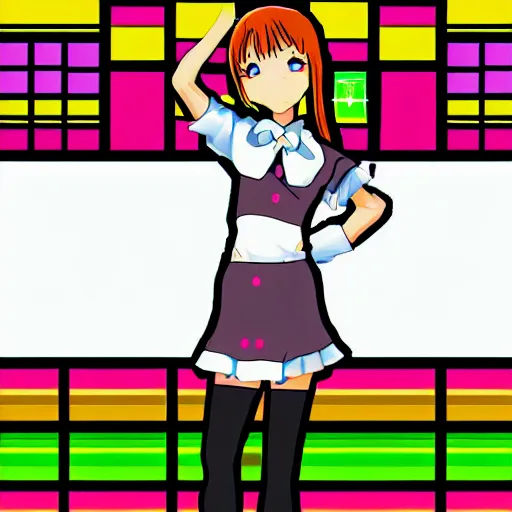 anime girl in the style of windows xp, retro, windows, Stable Diffusion