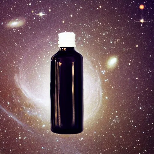Prompt: the universe in a small bottle