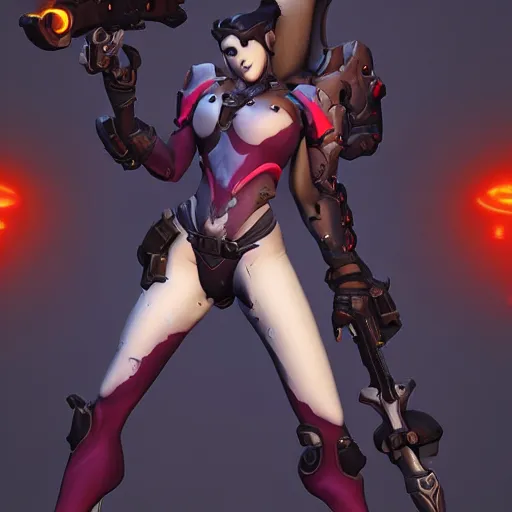 Image similar to overwatch character lilith from diablo