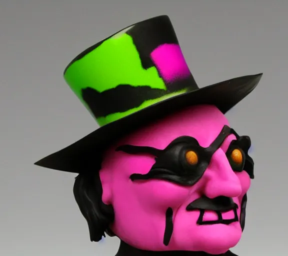 Image similar to grim-hatter, meatallic sculpture acid colors H 576