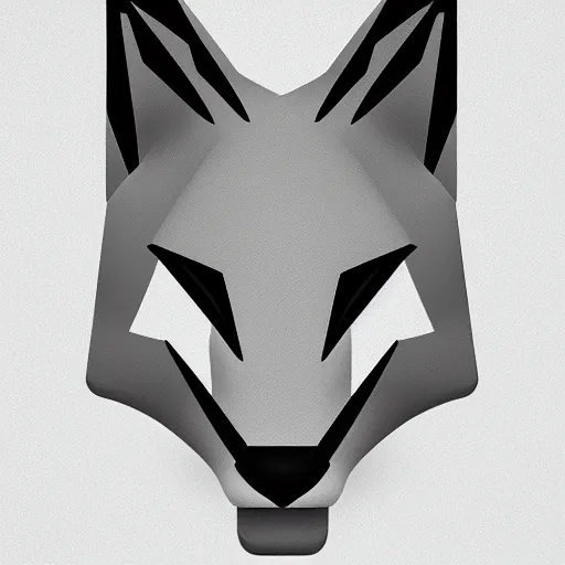 Image similar to an abstract, simplified icon depicting a fox's head, white background, elegant, award-winning, clever, render, blender, 3d, high quality, app, ios