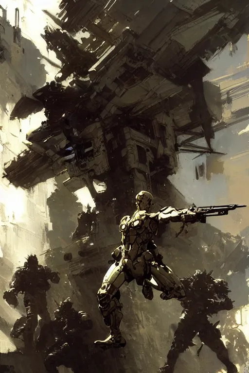 Prompt: metal gear boss dnd, painting by gaston bussiere, craig mullins, greg rutkowski, yoji shinkawa