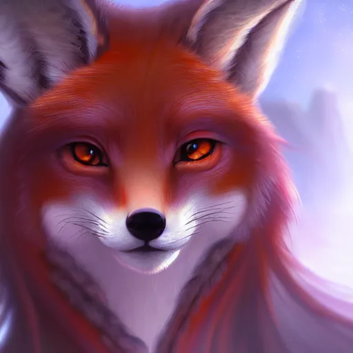 Prompt: award - winning extremely detailed fantasy art of a cute female anthro fox with innocent eyes, 4 k