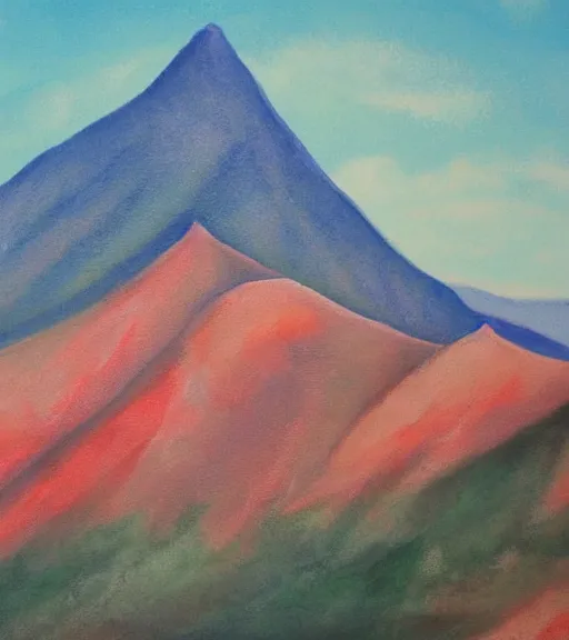 Prompt: painting of mountains by lan ying