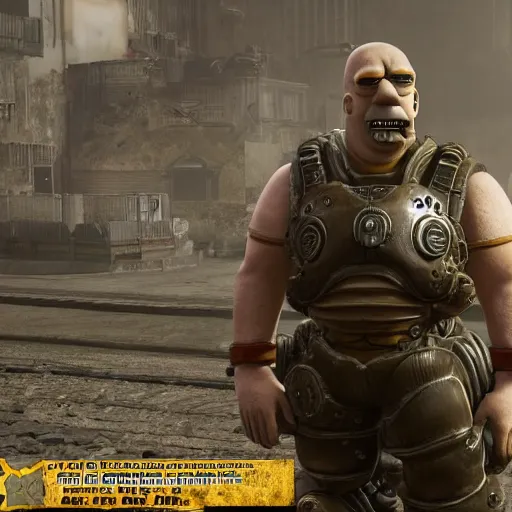 Image similar to Homer Simpson in Gears of War, highly detailed, high quality, HD, 4k, 8k, Canon 300mm, professional photographer, 40mp, lifelike, top-rated, award winning, realistic, sharp, no blur, edited, corrected, trending