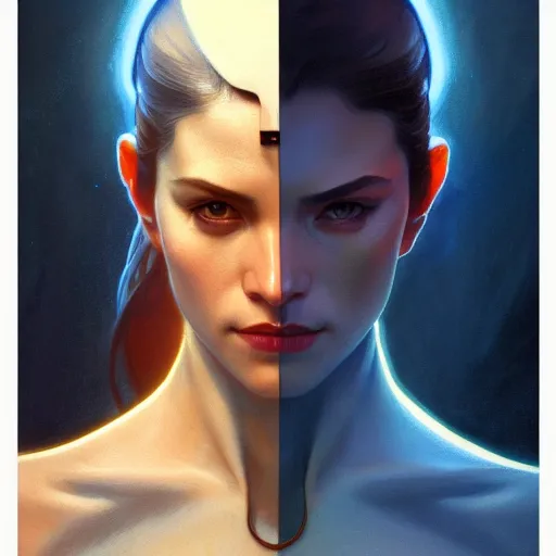 Image similar to a portrait of thrawn cinematic lighting, photorealistic, octane render, 8 k, depth of field, 3 d, art by artgerm and greg rutkowski and alphonse mucha and uang guangjian and gil elvgren and sachin ten