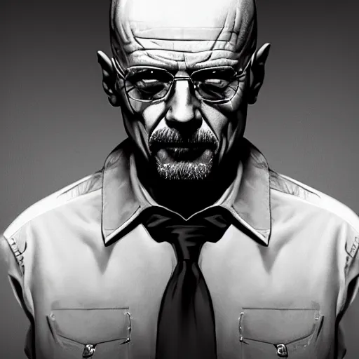 Prompt: portrait of walter white as the joker, artstationhd, artstationhq, cgsociety, r / art.