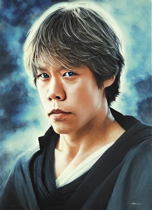 Prompt: painting by tsuyoshi nagano of luke skywalker